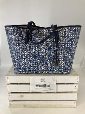 MICHAEL KORS EXTRA LARGE FLORAL PRINT LEATHER TOTE BAG